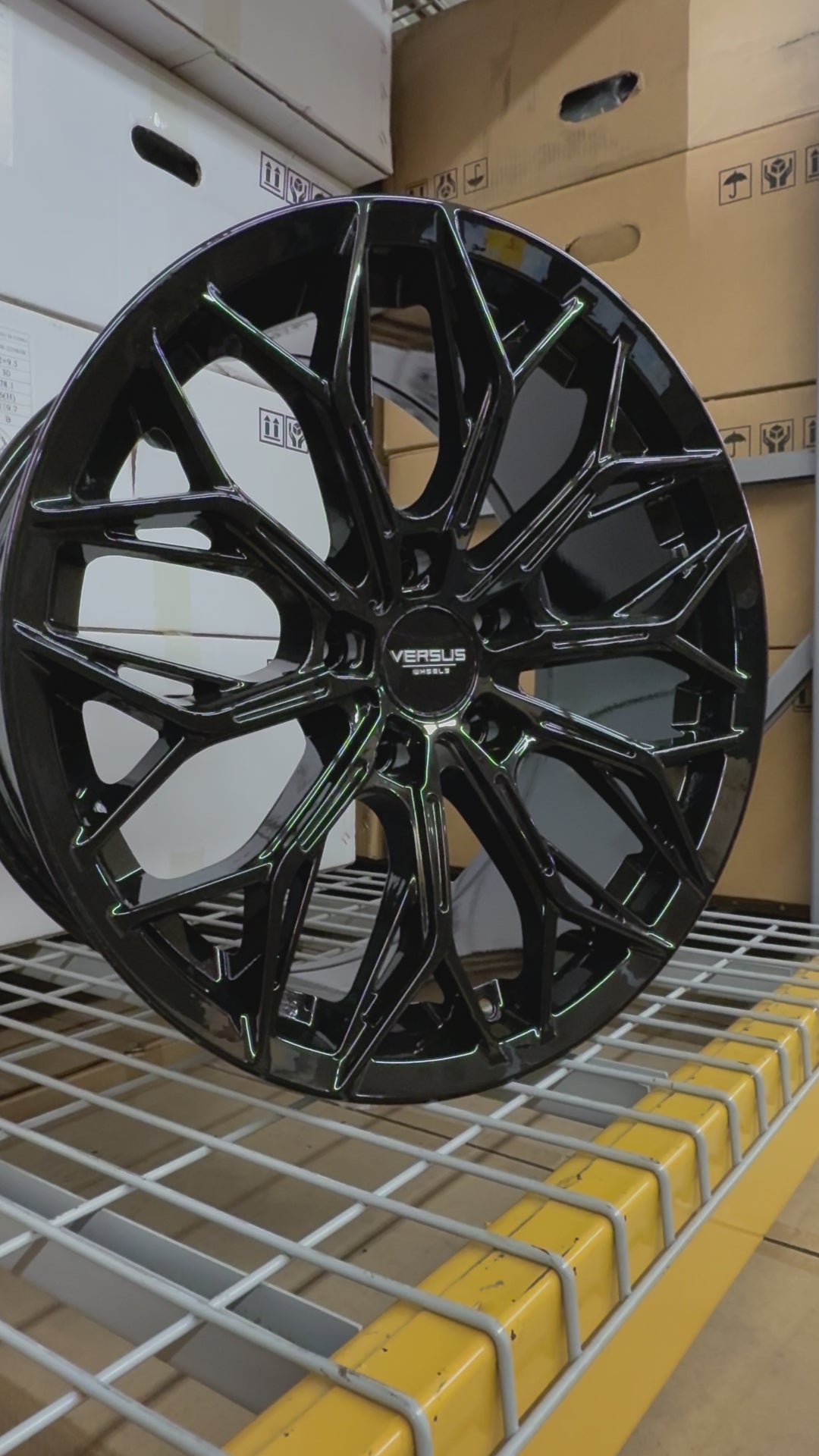 18" 5x120 VERSUS VS55 GLOSS BLACK FOR CHEVROLET CAMARO CADILLAC CT5 CT6 ATS 2008^ CTS BMW 3 5 6 2010^  X3