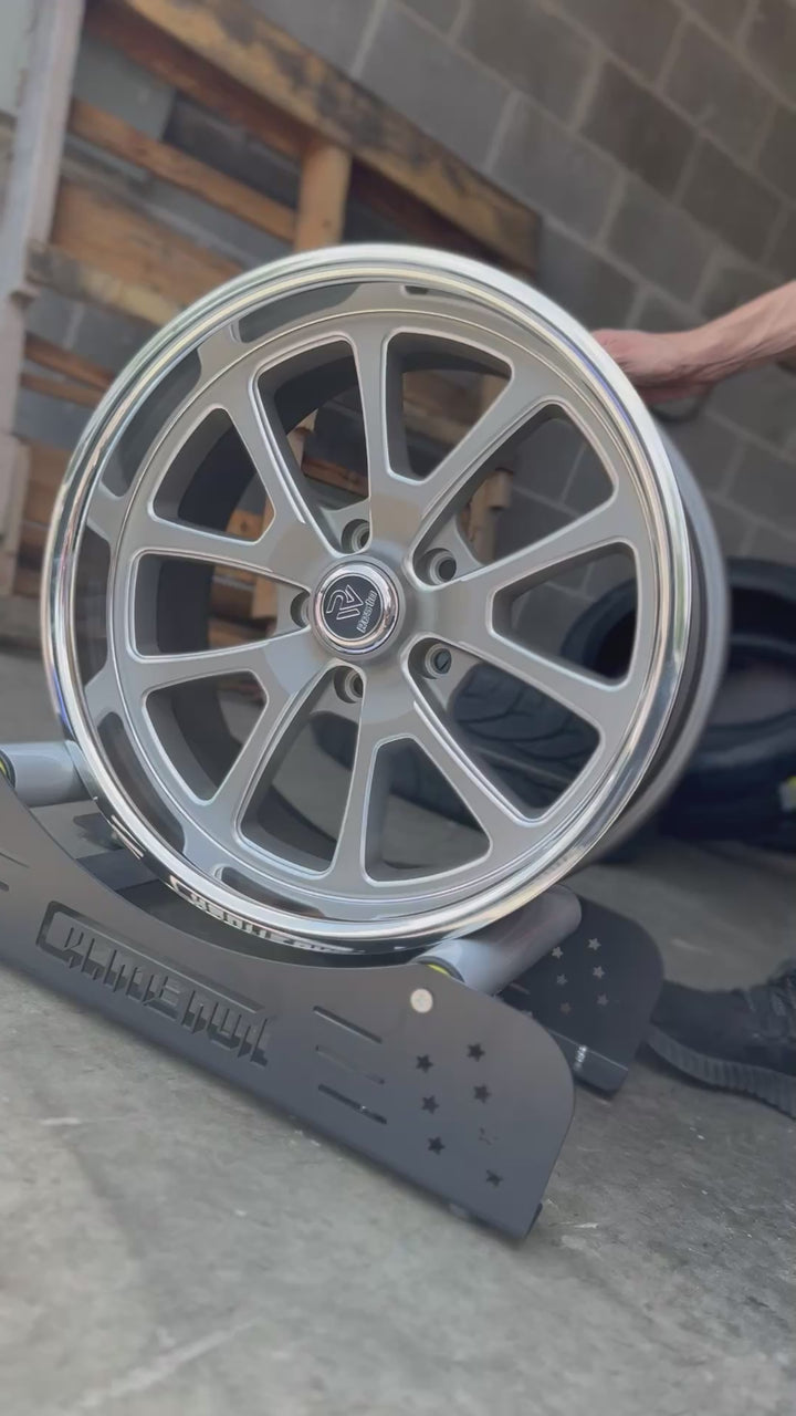 18” 20” 22” RESTO WHEEL Laguna R101 TEXTURE GUN METAL W/ DIAMOND CUT LIP (5x5 5x127) STAGGERED FITS 5 LUG GMC YUKON CHEVY SUBURBAN SIERRA 1500 C10 OBS TAHOE BUBBLE & DONK CAPRICE IMPALA