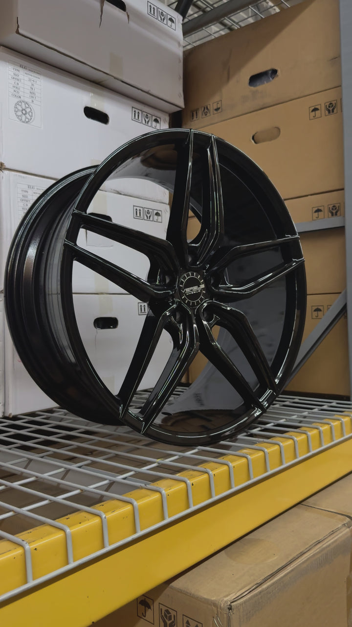 20" 5X114.3 VERSUS VS7371  GLOSS BLACK FOR HONDA ACCORD CIVIC TOYOTA CAMRY PRIUS RAV4 Lexus LS FORD EDGE FUSION MUSTANG ESCAPE EXPLORER KIA K3 K5 K7 K8 SOUL NISSAN ALTIMA ROGUE MAXIMA