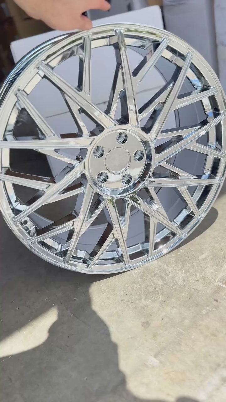 22” ECPLISE ECL101 WHEELS CHROME 5x114.3 FOR LEXUS ES GS  RX300 HUNDI FORD MUSTANG EXPLORER INFINITY G35 G37 TESLA MODLE 3 MODLE Y KIA K5 STINGER TOYOTA CAMRY AVALON NISSAN ALTIMA MAXIMA 2016^ Chevy MALIBU 2000-2013 IMPALA & MONTECARLO